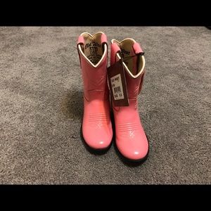 Old West Toddler girl leather boot